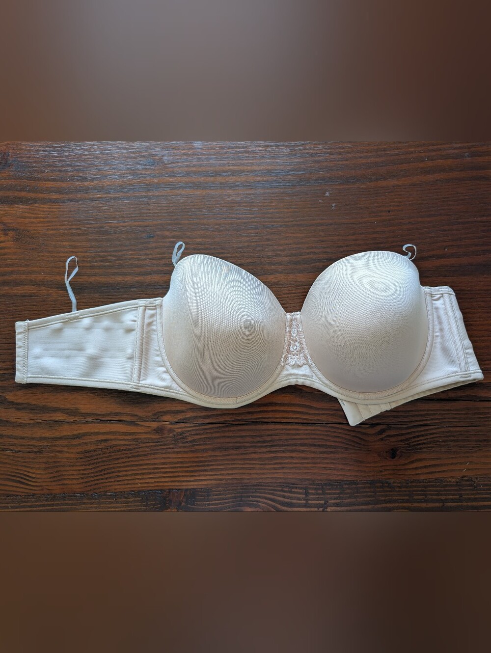Vanity Fair Back Smoothing Strapless Bra in Rose Beige